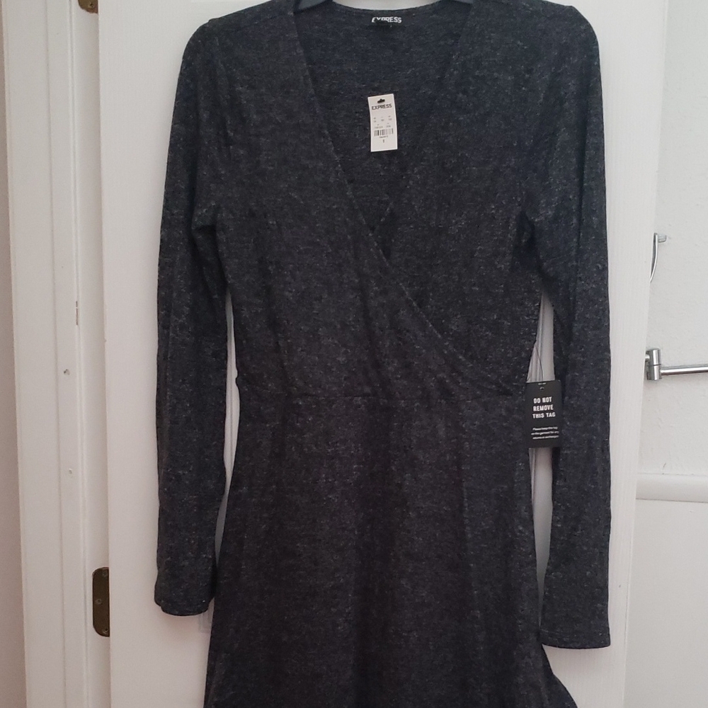 Charcoal Long Sleeve Dress